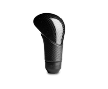 Load image into Gallery viewer, Momo Shadow Shift Knob - Black Airleather, Carbon Effect Insert