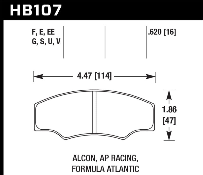 Hawk AP Racing Caliper Blue 9012 Race Brake Pads
