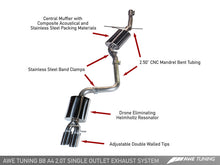 Load image into Gallery viewer, AWE Tuning Audi B8 A4 Touring Edition Exhaust - Single Side Polished Silver Tips