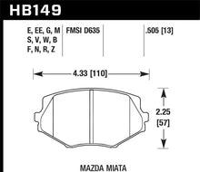 Load image into Gallery viewer, Hawk 94-05 Mazda Miata 1.8L Base Front ER-1 Brake Pads