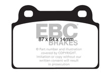 Load image into Gallery viewer, EBC 08-16 Mitsubishi Lancer Evo 10 2.0 Turbo (1 piece rotor) Bluestuff Rear Brake Pads