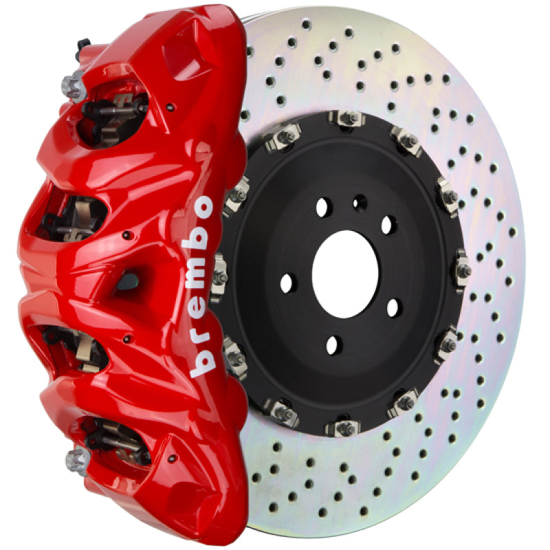 Brembo 13-18 S6/13-18 S7/14-18 RS7 Front GT BBK 8 Piston Cast 412x38 2pc Rotor Drilled-Red