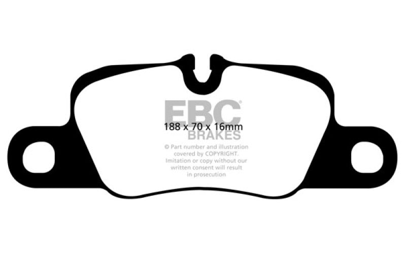 EBC 12-13 Porsche Panamera (Cast Iron only) 3.0 SC Hybrid Bluestuff Rear Brake Pads