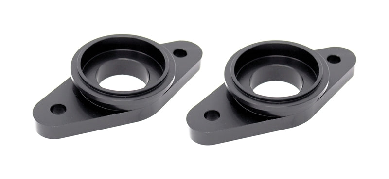 Torque Solution Billet Stock to Tial Blowoff Valve Adapter (Black): Nissan GTR R35 ALL