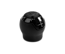 Load image into Gallery viewer, Momo Nero Shift Knob - Black Leather, Black Chrome Insert, with Reverse Lockout
