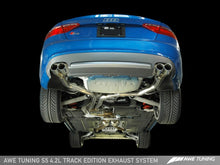 Load image into Gallery viewer, AWE Tuning Audi B8 S5 4.2L Track Edition Exhaust System - Polished Silver Tips