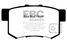 Load image into Gallery viewer, EBC 97 Acura CL 2.2 Redstuff Rear Brake Pads