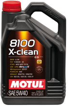Load image into Gallery viewer, Motul 5L Synthetic Engine Oil 8100 5W40 X-CLEAN C3 -505 01-502 00-505 00-LL04-229.51-229.31